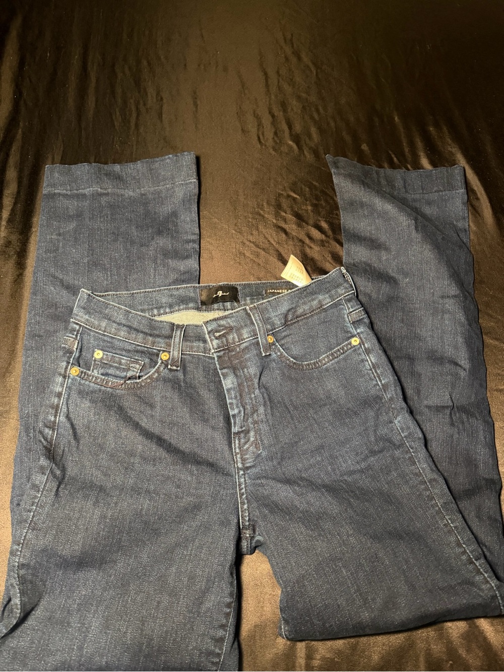 7 For All Mankind Straight Leg Jeans in Dark Blue